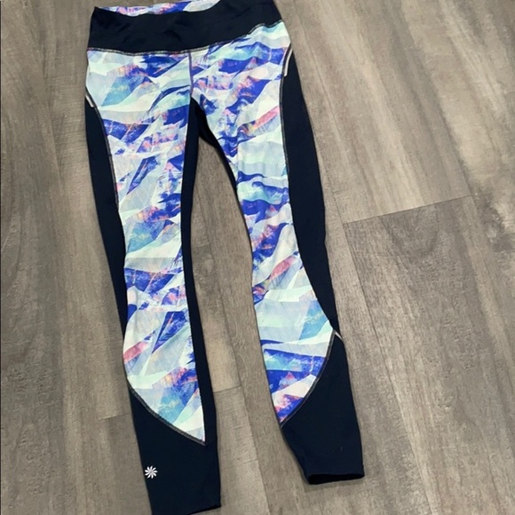 Athleta Navy Luminous Powder Peak Tight Leggings S - Picture 2 of 7